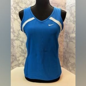 Nike Tank Top Dri-Fit V-Neck Athletic Activewear Performance Sleeveless Shirt